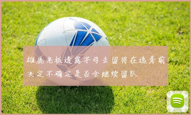 雄鹿老板透露字母去留将在选秀前决定不确定是否会继续留队